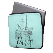 Café Paris Laptop Sleeve (Vorderseite Links)