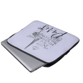 Café Paris Laptop Sleeve (Vorne Knopf)