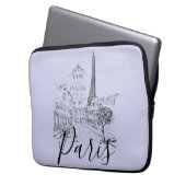 Café Paris Laptop Sleeve (Vorderseite Links)
