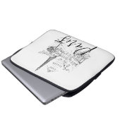 Café Paris Laptopschutzhülle (Vorne Knopf)