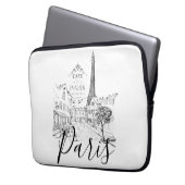 Café Paris Laptopschutzhülle (Vorderseite Links)