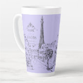 Café Paris Latte Tasse (Linke Ecke)