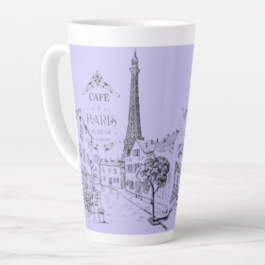 Café Paris Latte Tasse (Linke Ecke)