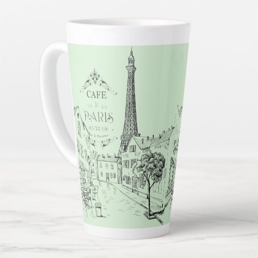 Café Paris Latte Tasse (Linke Ecke)