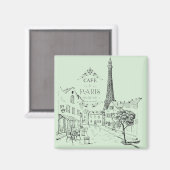 Café Paris Magnet (Vorderseite/Rückseite)