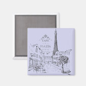 Café Paris Magnet (Vorderseite/Rückseite)
