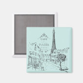 Café Paris Magnet (Vorderseite/Rückseite)