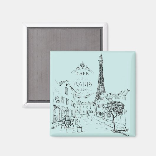 Café Paris Magnet (Vorderseite/Rückseite)