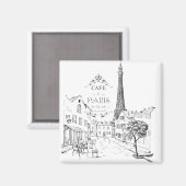 Café Paris Magnet (Vorderseite/Rückseite)