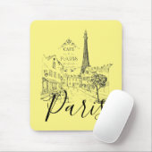 Café Paris Mouse Pad Mousepad (Mit Mouse)