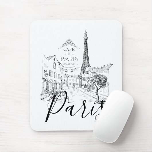 Café Paris Mousepad (Mit Mouse)