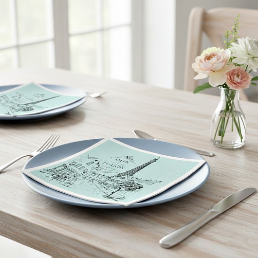 Café Paris Napkins Serviette