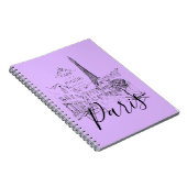 Café Paris Notebook Notizblock (Rechte Seite)