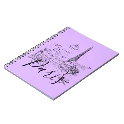 Café Paris Notebook Notizblock (Linke Seite)