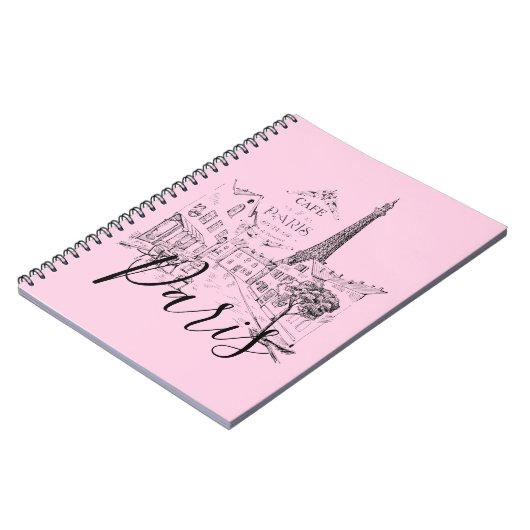 Café Paris Notebook Notizblock (Linke Seite)