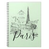 Café Paris Notebook Notizblock (Vorderseite)