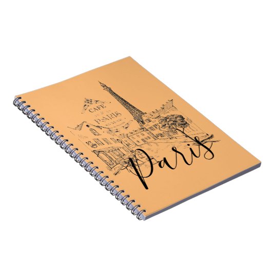 Café Paris Notebook Notizblock (Rechte Seite)