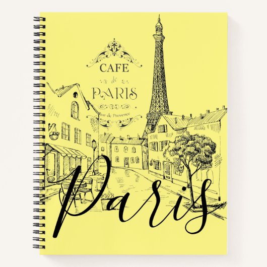 Cafe Paris Notizbuch (Vorderseite)