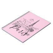Cafe Paris Notizbuch Notizblock (Linke Seite)