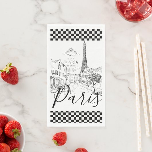 Cafe Paris Paper Guest Towels Serviette (Beispiel)