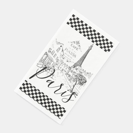 Cafe Paris Paper Guest Towels Serviette (Ecke)