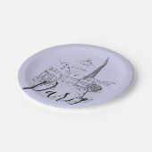 Café Paris Paper Tellers Pappteller (Schrägansicht)