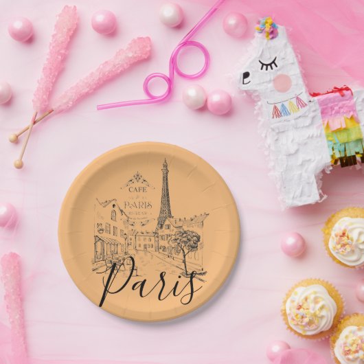 Café Paris Paper Tellers Pappteller (Party)