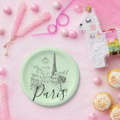 Café Paris Paper Tellers Pappteller (Party)