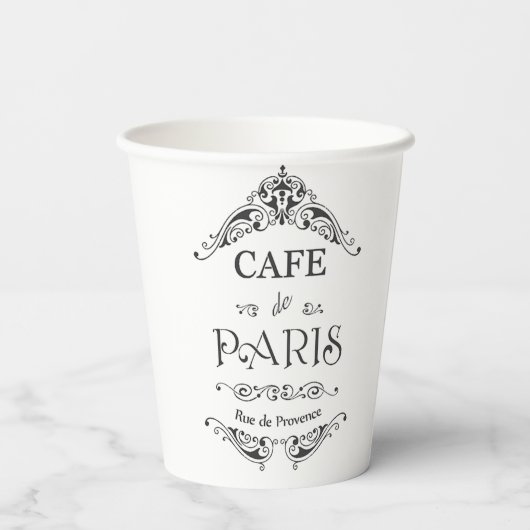 Café Paris Pappbecher (Rückseite)
