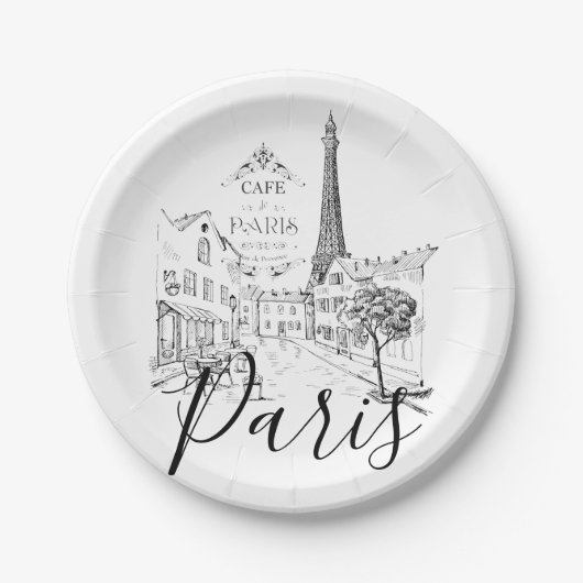 Café Paris Pappteller (Vorderseite)