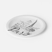 Café Paris Pappteller (Schrägansicht)