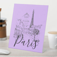 Café Paris Pedestal Sign