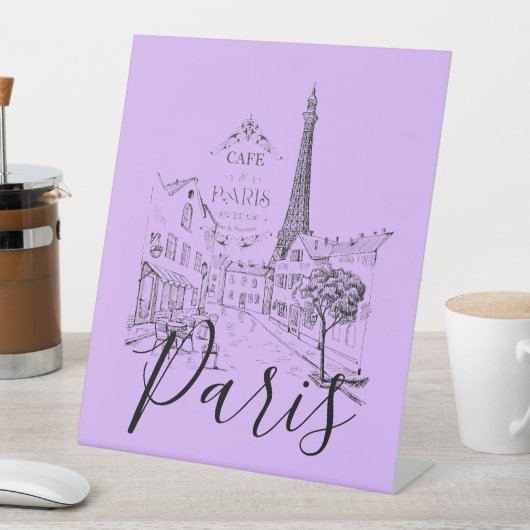 Café Paris Pedestal Sign Sockelschild (In Situ)