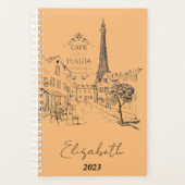 Café Paris personalisiert, benutzerfreundliches Ja Planer (Vorderseite)