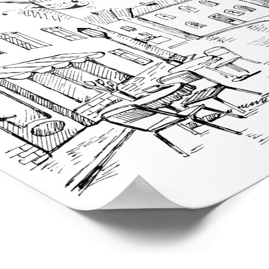 Café Paris Poster (Ecke)