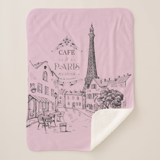 Café Paris Sherpa Blanket Sherpadecke (Vorderseite)