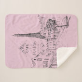 Café Paris Sherpa Blanket Sherpadecke (Vorderseite (Horizontal))