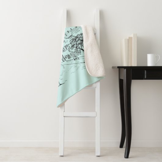 Café Paris Sherpa Blanket Sherpadecke (Beispiel)