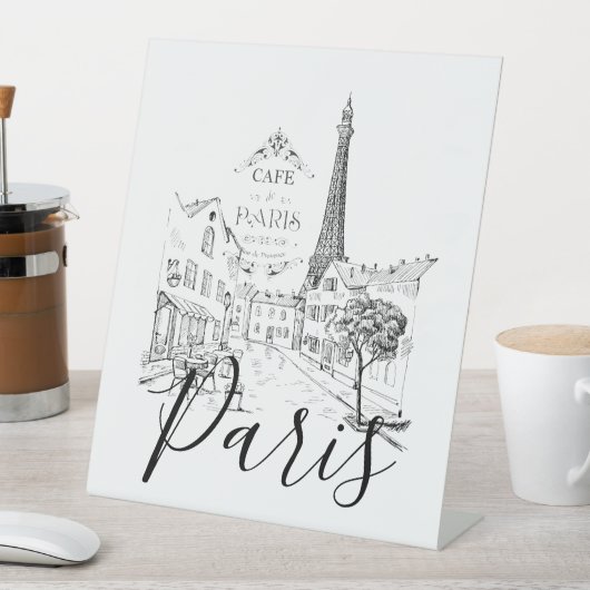 Café Paris Sockelschild (In Situ)