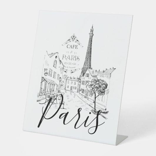 Café Paris Sockelschild (Vorderseite)