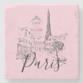 Café Paris Stone Untersetzer (Vorderseite)