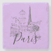 Café Paris Stone Untersetzer (Vorderseite)