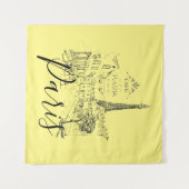 Cafe Paris Tapestry Wandteppich (Vorderseite (Horizontal))