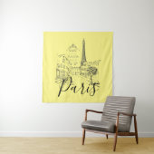 Cafe Paris Tapestry Wandteppich (Beispiel)