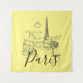 Cafe Paris Tapestry Wandteppich (Vorderseite)