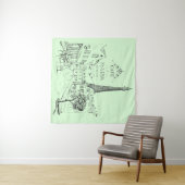 Cafe Paris Tapestry Wandteppich (Beispiel (Horizontal))