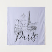 Cafe Paris Tapestry Wandteppich (Vorderseite)