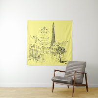 Cafe Paris Tapestry