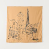 Cafe Paris Tapestry Wandteppich (Vorderseite)