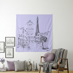 Cafe-Paris-Tapisserie Wandteppich